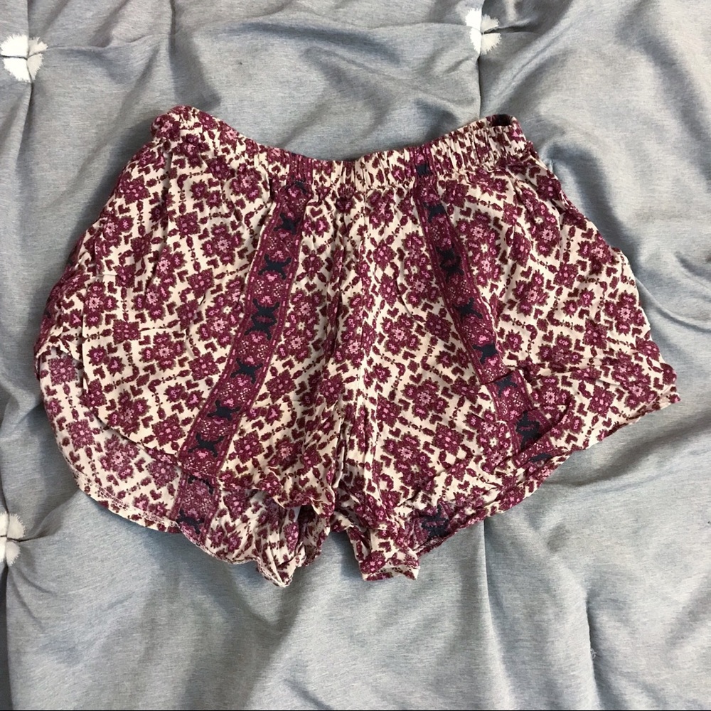 Brandy Melville red Aztec shorts